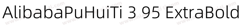 AlibabaPuHuiTi 3 95 ExtraBold 超粗体字体转换